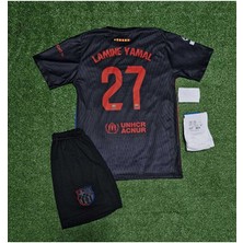 F.c B.a.r.c.e.l.o.n.a 2024/25 Yeni Sezon Lamine Yamal Deplasman Çocuk Forması (27)
