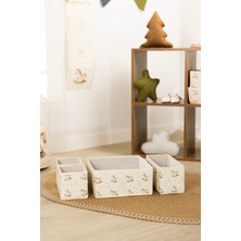 PremiumPort Renkli Atlı Karınca Desenli 4'lü Poplin Çekmece Içi Organizer Set