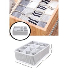 PremiumPort 12 Bölmeli Çekmece Içi Düzenleyici, Çizgili, Pratik ve Şık Tasarım