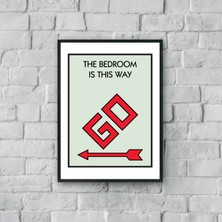 Laube Home ''the Bedroom Is This Way'' Poster Tablo (Çerçeveli)