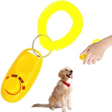 Feyza Design Kolay Kullanımlı Sarı Köpek Clicker Evcil Hayvan Eğitim Aracı