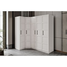 Doressa Ronza 5 Kapılı Köşe Gardırop