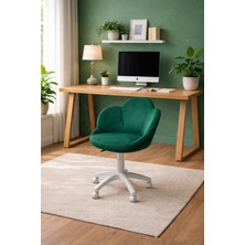 KUZEY SANDALYE Papatya Beyaz Ayaklı Çalışma Sandalyesi Yetişkin ve Çocuk Bilgisayar Sandalyesi (Ayarlanabilir)