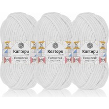 3 Adet Sp-Kartopu,yumurcak K0010 Beyaz 100 gr 120 mt
