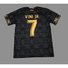 V'inicius Jr 2023/2024 Sezonu Özel Konsept Reeal-Madrid Siyah Yetişkin Forması13