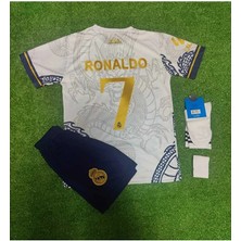 R.madridd 2024/25 Sezon Dragon Desenli Cristiano Ronaldo Çocuk Forması 4'lü Set (Byzgold)