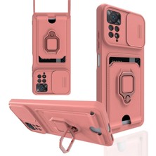 Eco Port Xiaomi Redmi Note 12 Pro 4g Kılıf Zuma Kartvizitli Yüzüklü Silikon - Pembe