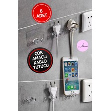 PremiumPort Pratik ve Güçlü Kanca Seti, Çok Amaçlı Kablo Düzenleyici 8'li