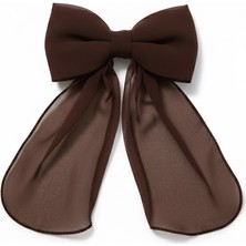 Jz Moda Büyük Boy Kuyruklu Şifon Fiyonk Otomatik Toka A