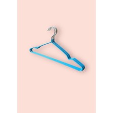 PremiumPort Kaydırmaz Metal Elbise Askısı, Silikon Kaplama, 40 Cm, 5'li Set