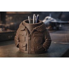 TriVox3D Jet Pilot Üniforma Model Masaüstü Kalemlik