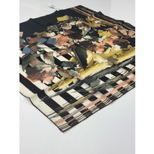 Silkhome Tivil  Ipek Eşarp Yeşil Yavruağzı Petrol 1002-1