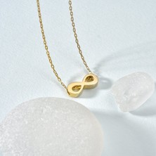 Nox Jewelry 14 Ayar Altın Kaplama Sonsuzluk Gümüş Kolye - CN00137