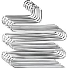 PremiumPort 6 Adet Metal Pantolon ve Eşarp Askısı, 5 Katlı, Çok Amaçlı ve Dayanıklı