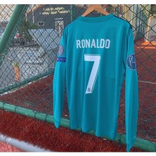 R. Madrid 2018 Cristiano Ronaldo Sezonu Uzun Kollu Turkuaz Forma