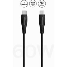 Teknofone Usb-C To Usb-C 1 Metre Kablo 60W Güç / Pps 2.0 Desteği Super Hızlı Şarj / 480 Mbps Data Aktarım Hızı Type-C Ekstra Dayanıklı