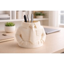 TriVox3D Gömlek ve Kravat Model Masaüstü Kalemlik Organizer (Renk Seçimi Vardır)