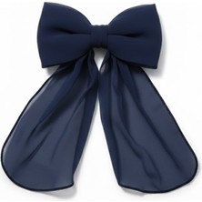 Jz Moda Büyük Boy Kuyruklu Şifon Fiyonk Otomatik Toka A