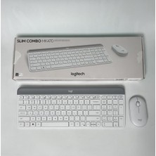 Logitech MK470 Kablosuz Beyaz Ince Ingilizce Q Klavye + Mouse Seti (Outlet)
