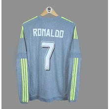 Cristiano R,o,n,a,l,d,o, 2015-16 Sezonu R,e,a,l, M,a,d,r,i,d, Uzun Kollu Yetişkin Deplasman Forması2