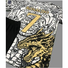 Cristiano Ronaldo 2024/25 Yeni Sezon Özel Dragon Tasarımlı Çocuk Forması 4'lü Set