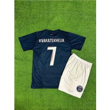 Psg 2024/25 Yeni Sezon Kvaratskhelia Iç Saha Çocuk Forması (Lacivert)