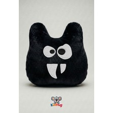 Kidhug Akışlı Göz Detaylı Peluş Bel Yastığı – Sandalye, Oto ve Ofis Kullanımına Uygun Ergonomik Destek