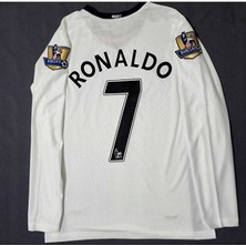 M.unitedd 2008 Moskova Şampiyonlar Ligi Finali Cristiano Ronaldo Forması (White)