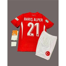 Barış Alper Yılmaz Türkiye Milli Takım Kırmızı Çocuk Forması 4'lü Set