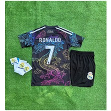 Real Madrid Ejderha Desenli Cristiano Ronaldo Çocuk Forması 4'lü Set (Armalı New)