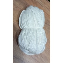 Be Beauty  1 Çile Hamak ve Salıncak Ipi - 6 mm Beyaz Polyester Makrome Ipi  Takribi 120 Metre (750 Gr)