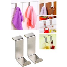 PremiumPort Çiftli Metal Kapı Arkası Askı Seti, Pratik ve Şık Depolama Çözümü