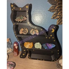 PremiumPort Kara Kedi Figürlü Dekoratif Organizer Raf, Eğlenceli ve Şık Tasarım