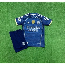 Real Madrid 2025/26  Yeni Sezon Şampiyonlar Ligi Vini Jr Alternatif Çocuk Forması