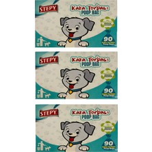 Feyza Design Pratik ve Ekonomik 90'lı Köpek Kaka Torbası Yedekli 3 Paket
