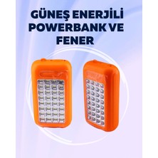 Najmaddin Gold Silver GS-875 Outdoor Powerbank & Işıldak – Güneş Paneli, 32 Led, 10000 Mah, Çift Çıkış