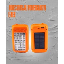 Najmaddin Güneş Enerjili LED Powerbank Işıldak – 10000 Mah, Su Geçirmez, 32 Led, Taşınabilir Tasarım