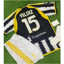 Juventus 2023/24 Sezon Kenan Yıldız 15 Numara Çocuk Forması 4lü Set