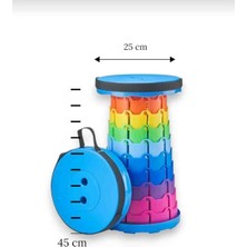 Newstore Home Teleskopik Tabure 45CM Kademeli Kamp Barbekü Balık Tutma Bahçe Piknik Tasinabilir Katlanır Tabure