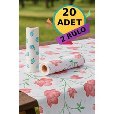 Teknotrust 20 Adet Tek Kullanımlık Sıvı Geçirmez Masa Örtüsü, 100X120 Cm, Kullan-At Set