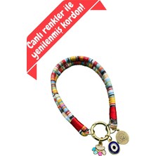 Feyza Design Renkli Ip Halat Kedi Köpek Kolyesi Charm Uçlu, Şık ve Dayanıklı Tasarım