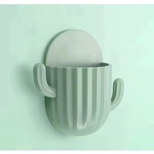 PremiumPort Kaktüs Şekilli Duvara Monte Depolama, Telefon ve Şarj Düzenleyici