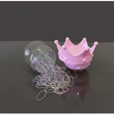 ZYC Kız Çocuk Kapağı Taraklı Sevimli Taç Kutusunda Kopmayan Lastik Toka. Kutu Içi Toka 130 Adettir.