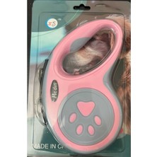 Feyza Design Pati Desenli Lüks Otomatik Geri Çekilebilir Gezdirme Tasması 5 mt