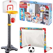 Depomiks Avm Dev Basketbol Potası Ayarlanabilir + Oyuncak Futbol Kalesi Erkek Çocuk Oyuncakları