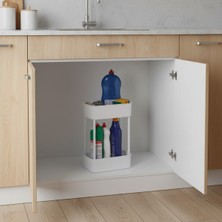 PremiumPort Çok Amaçlı 2 Katlı Pratik Mutfak ve Banyo Organizer Düzenleyici