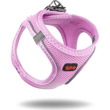 Feyza Design Nefes Alabilir Air-Mesh Kedi Köpek Göğüs Tasması, Yumuşak ve Dayanıklı Lila