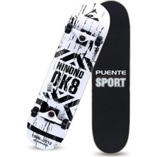 Depomiks Avm Kemik Teker Kaykay Semi-Pro 8 Katman Yüzey Zımparalı Kaymaz Skateboard 80 cm