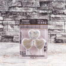 PremiumPort 3'lü Mermer Desenli Pratik Yapışkan Duvar Askısı Seti