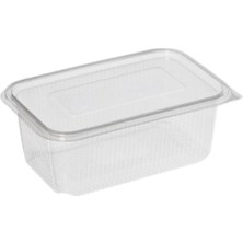 PremiumPort Kullan At Plastik Kapaklı Kase, 1000 Gr, 50 Adet, Sızdırmaz, Dayanıklı, Pratik